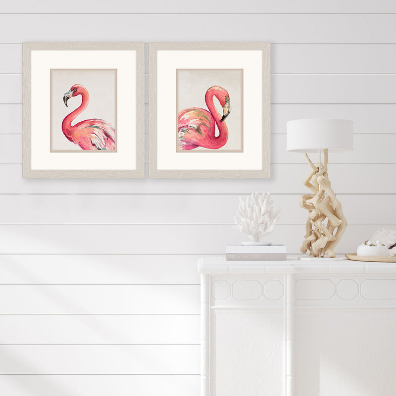 Pinto Watercolor Flamingo Framed Art Set of 2