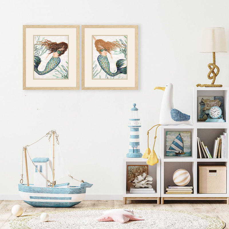 Christopher Mermaid Framed Art Set of 2