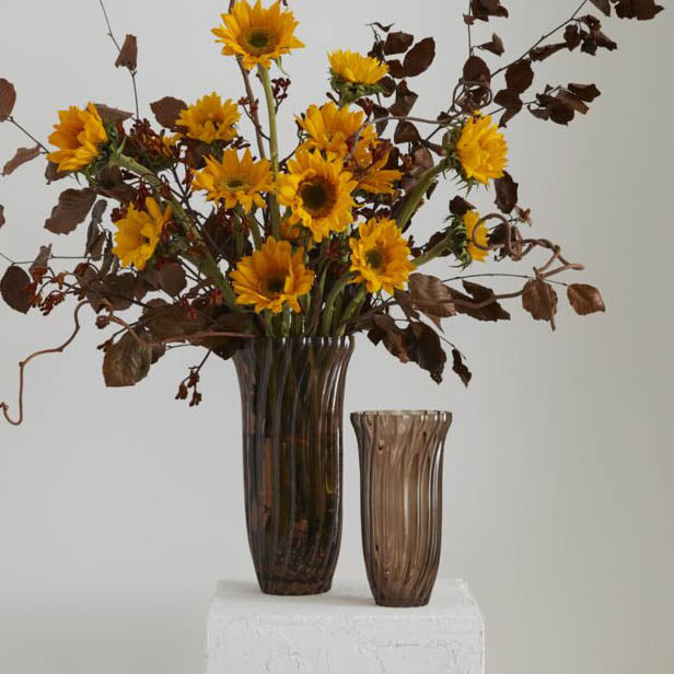 Chanterelle Ribbed Vase