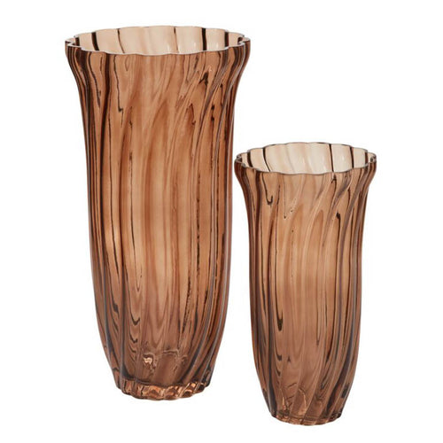 Chanterelle Ribbed Vase