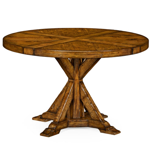 Jonathan Charles Casual Accents Country Round Wood Dining Table