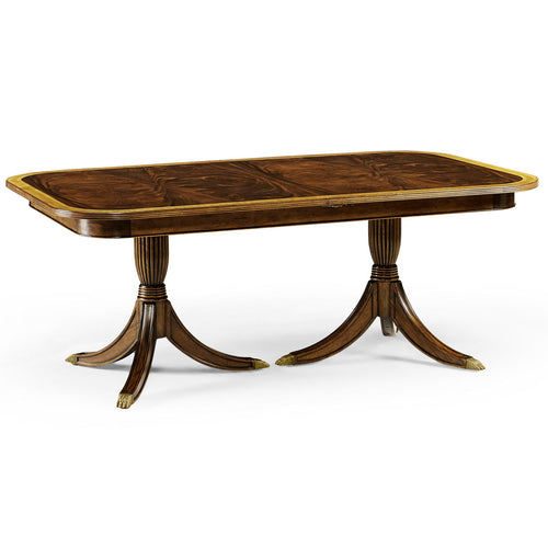 Jonathan Charles Buckingham Regency Crotch Extending Dining Table