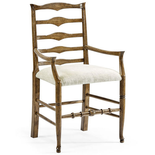 Jonathan Charles Casual Accents Driftwood Ladderback Arm Chair