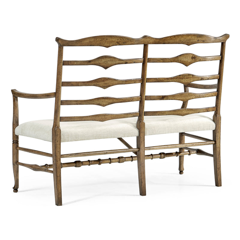 Jonathan Charles Casual Accents Driftwood Ladderback Bench