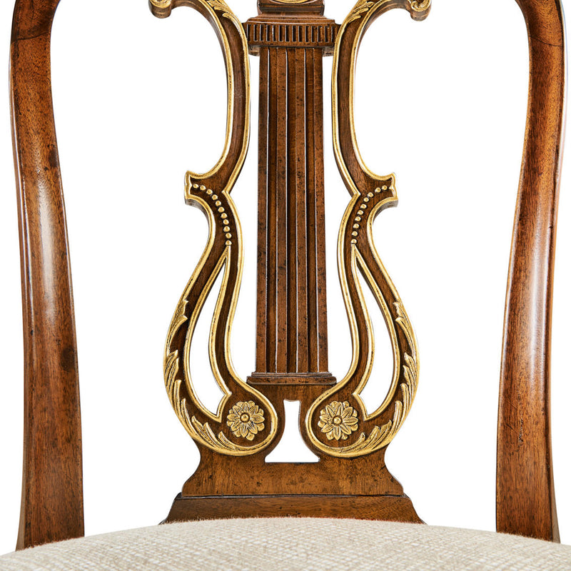 Jonathan Charles Buckingham Neo-classical Lyre Back Dining Chair