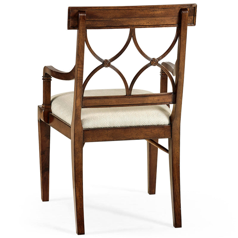 Jonathan Charles Buckingham Regency Curved Back Arm Chair