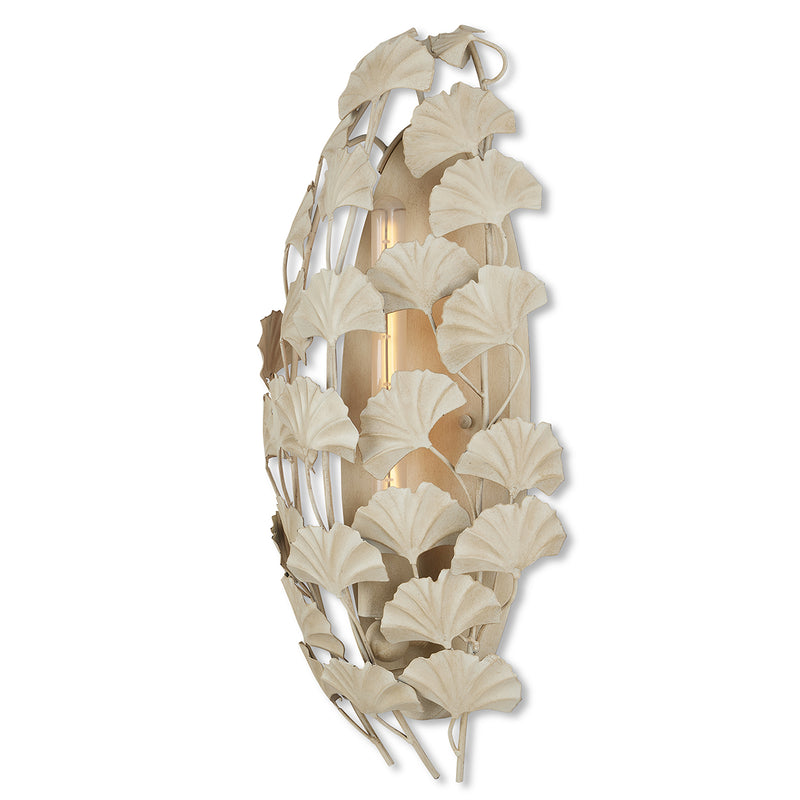 Currey & Co Maidenhair Ivory Wall Sconce