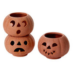 Grinning Pumpkin Votive Candle Holder Set of 6