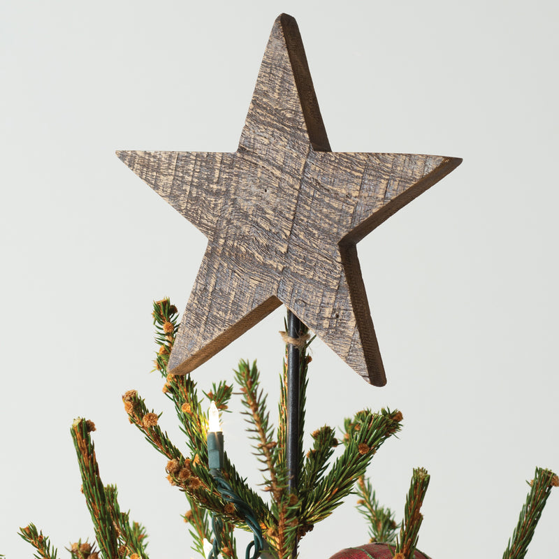 Christmas Star Wooden Tree Topper