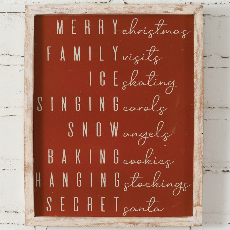 Christmas Words Wall Art