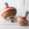 Decorative Wood Tops Sculpture Set of 2