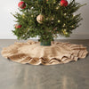 Ruffled Burlap Christmas Tree Skirt