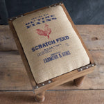 Grain Sack Footstool