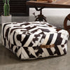 Chevron Cowhide Pouf