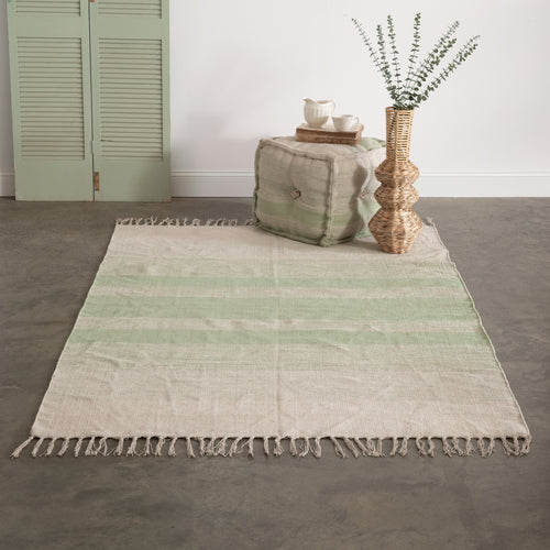 Sage Feedsack Area Rug