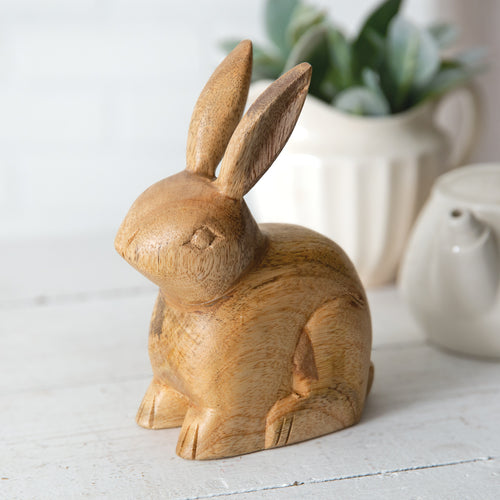 Bunny Hand-Carved Figurine