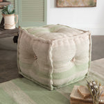 Sage Feedsack Floor Pouf