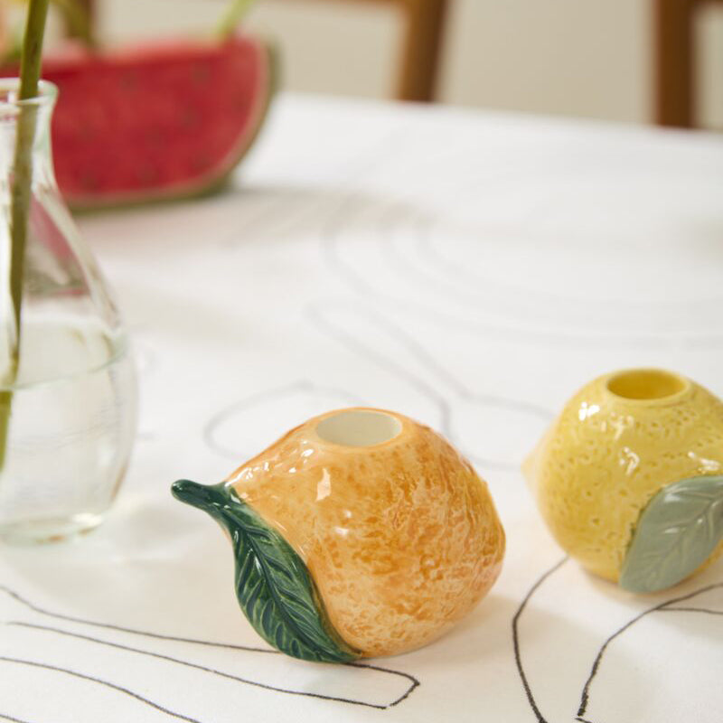 Fresh Fruit Candleholder Set of 4