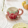 Fresh Fruit Mug with Saucer Set of 2