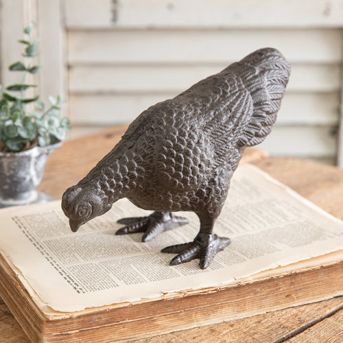 Hen Cast Iron Figurine