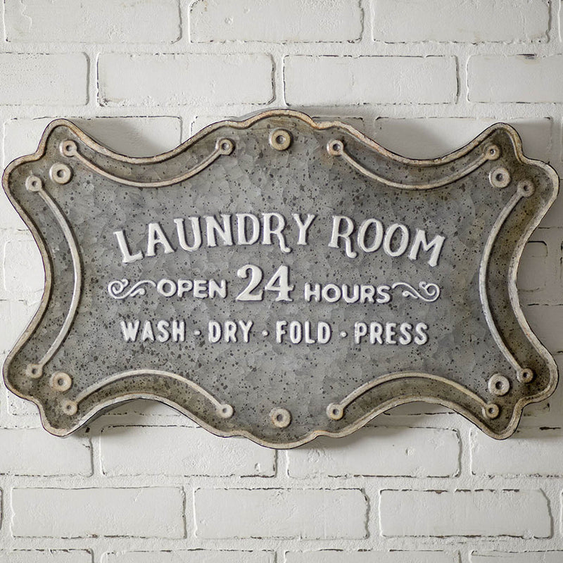 Laundry Room Metal Wall Art