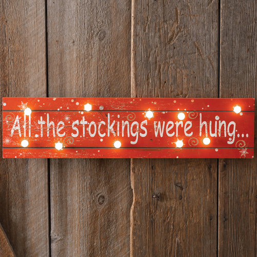 All The Stockings Were Hung Marquee Sign