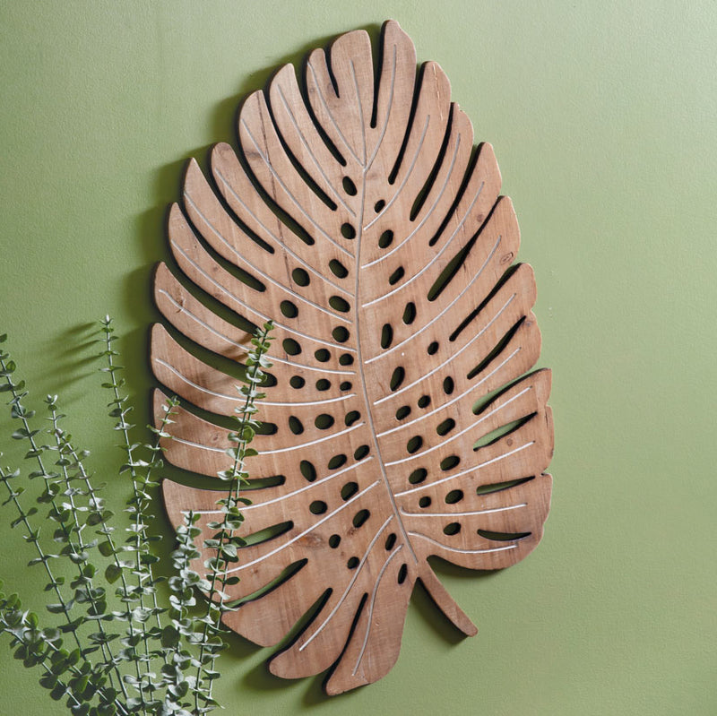 Monstera Leaf Wood Wall Art