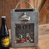 Top Me Off Galvanized Bottle Opener Bin