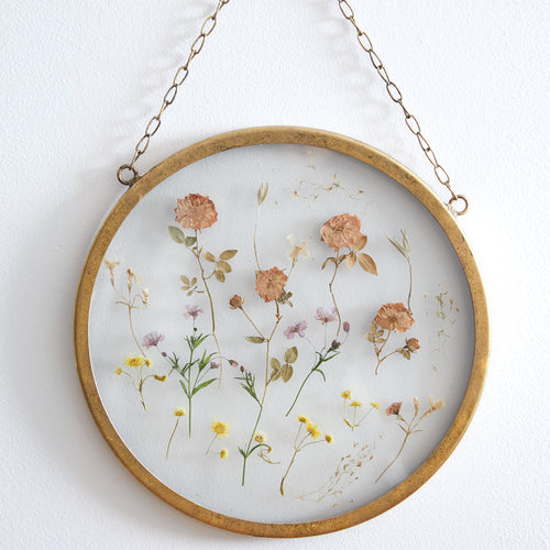 Gold Circle Botanical Wall Art