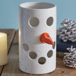 Snowman Ceramic Luminary