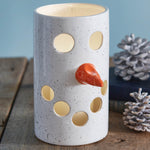 Snowman Ceramic Luminary