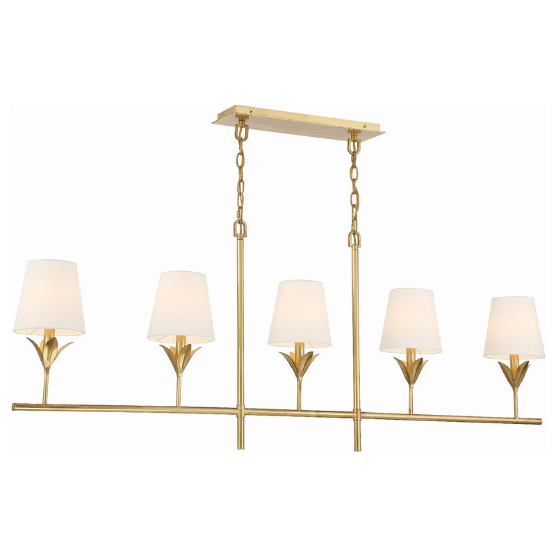 Crystorama Broche 5-Light Linear Chandelier