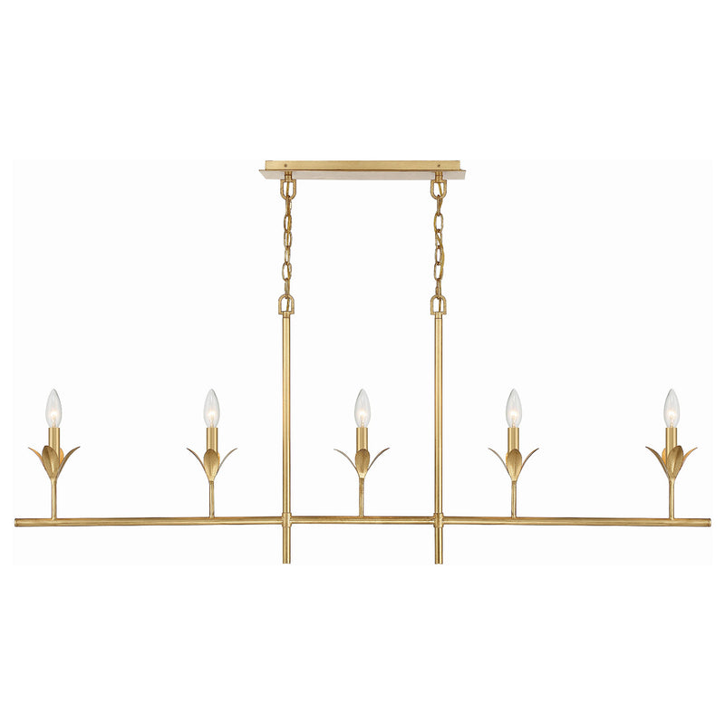 Crystorama Broche 5-Light Linear Chandelier