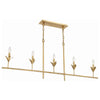 Crystorama Broche 5-Light Linear Chandelier