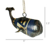 Whale Reclaimed Metal Ornament Set of 3