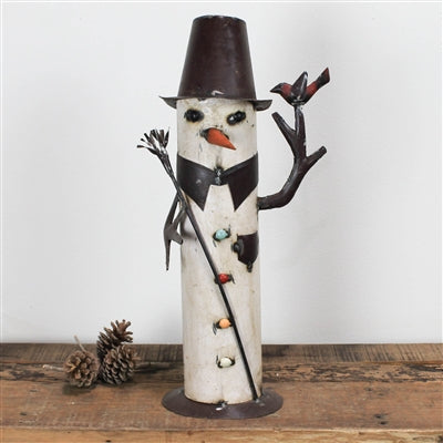 Snowman Iron Sculpture