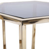 Hexagonal Gold Stainless Steel Table Set of 3