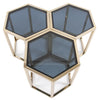 Hexagonal Gold Stainless Steel Table Set of 3