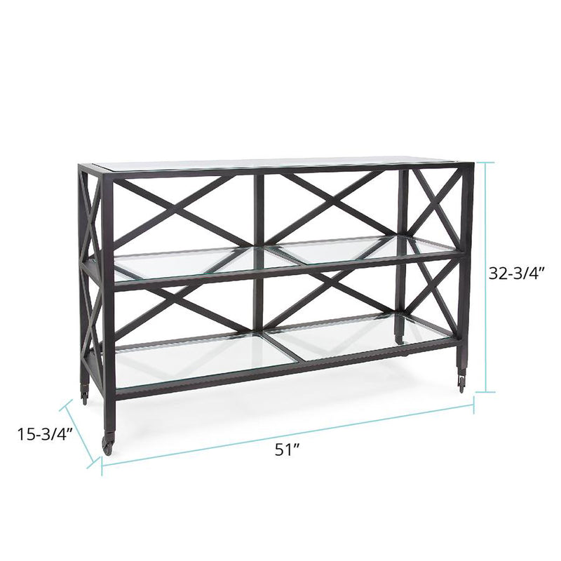 Doshi Rolling Console Table