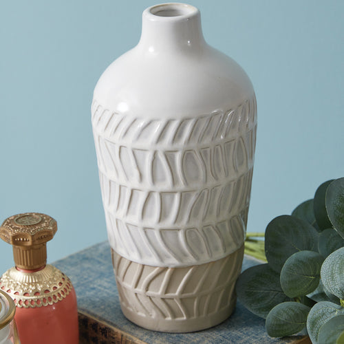 Stoneware Patterned Vase