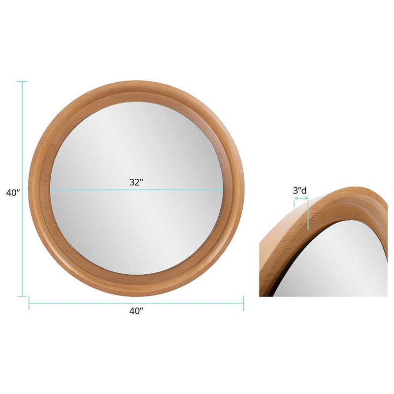 Danton Floating Round Wall Mirror