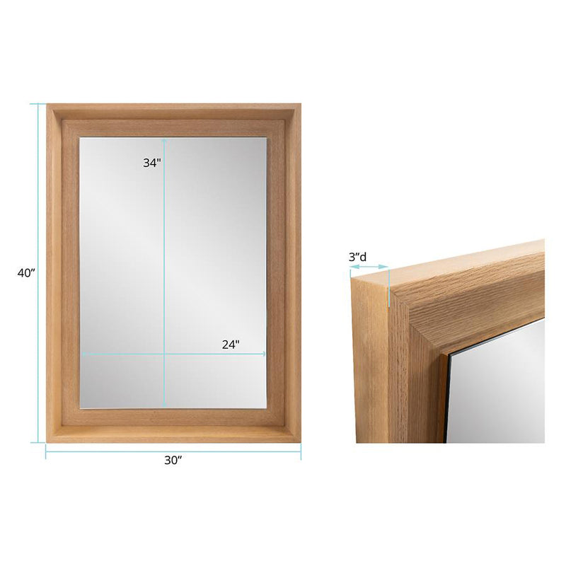 Danton Floating Rectangular Vanity Wall Mirror