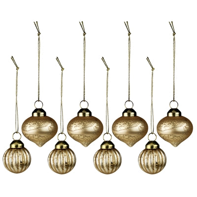 Distressed Ornament Set of 8