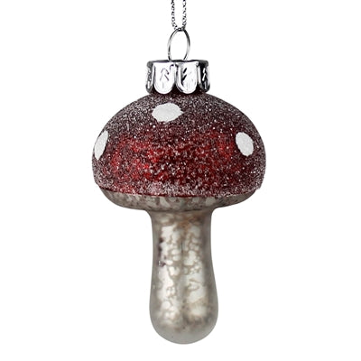 Mushroom Glass Ornament Set of 3