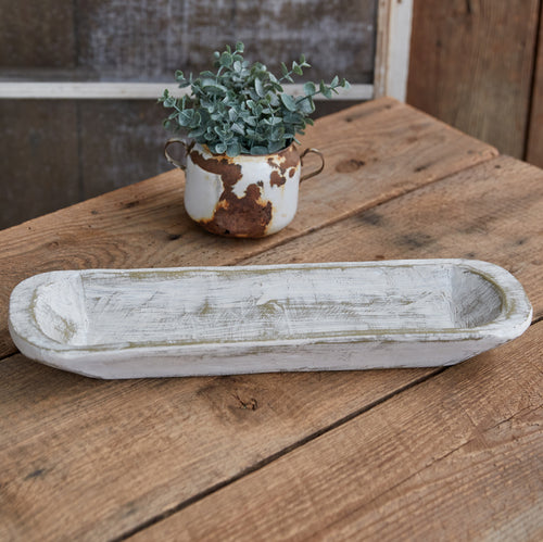 Baguette Whitewashed Display Bowl