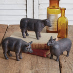 Rustic Cow Sculpture Set of 4