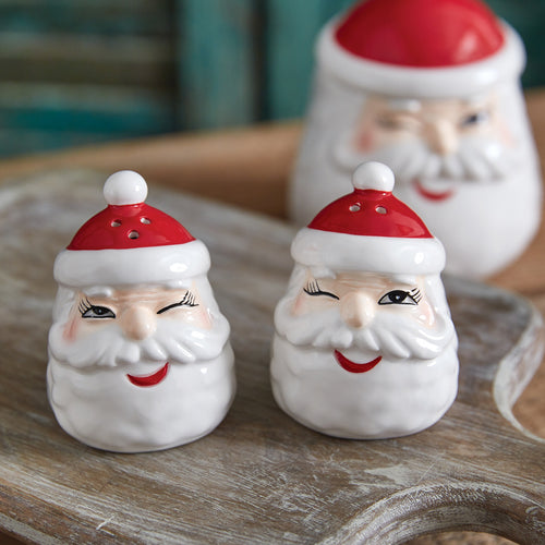 Winking Santa Salt & Pepper Shakers