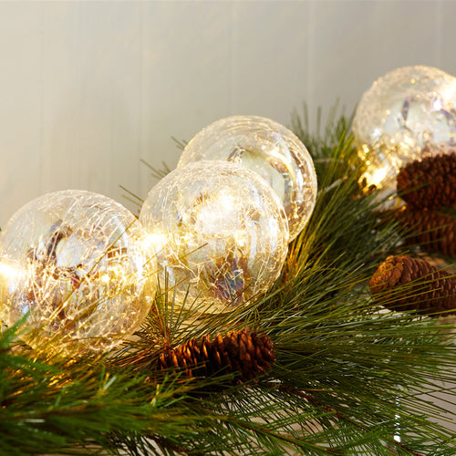 LED Lighted Ball Ornament Strand Set of 2