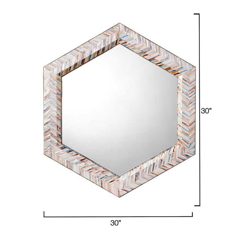 Jamie Young Academy Hexagon Wall Mirror