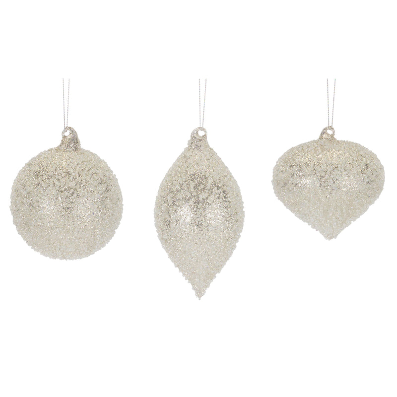 Beaded Glass Tree Ornament Set of 6